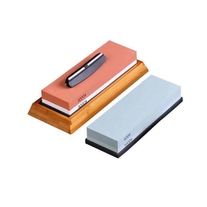 400/1000 3000/8000 Double-Sided Sharpening Stone Whetstone Cutter Holder Aid Swing with Non-Slip Base and Guide Image 1