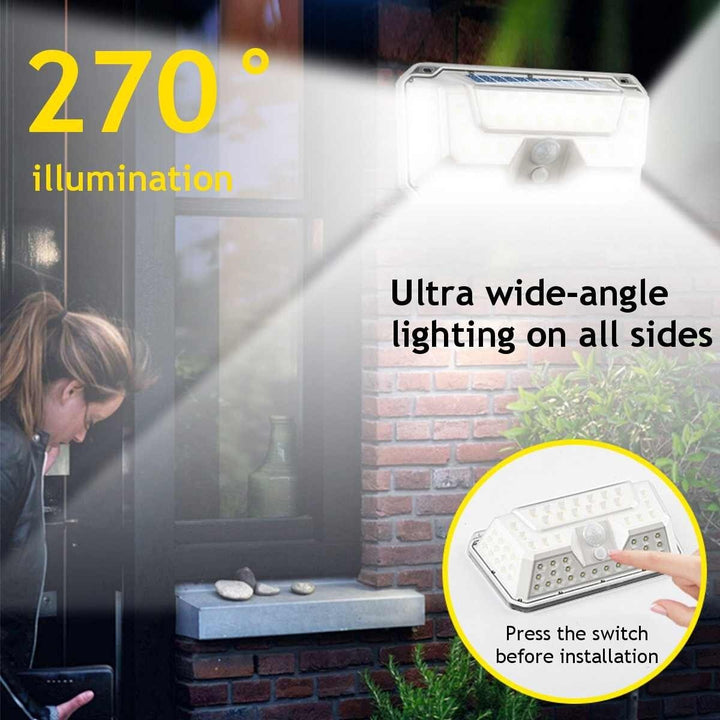 44COB+50LED Solar Lights IP67 Wall Light 3 Modes Security 270 Wide Angle Lighting Night Light Motion Sensor Image 3