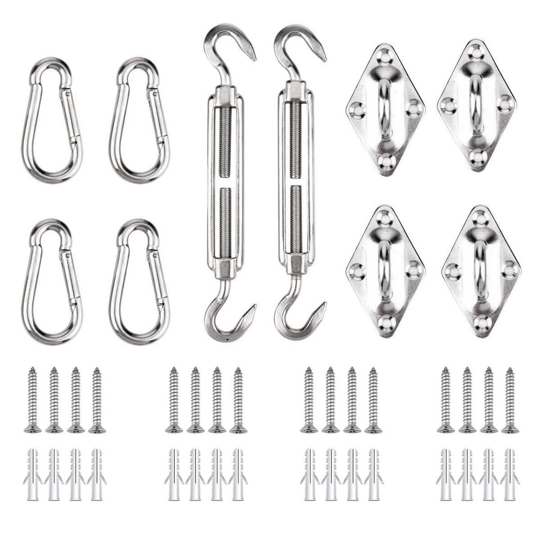 42PCS Awning Accessories Sunshade Sail Stainless Steel Hardware Kit Easy to Install Image 1