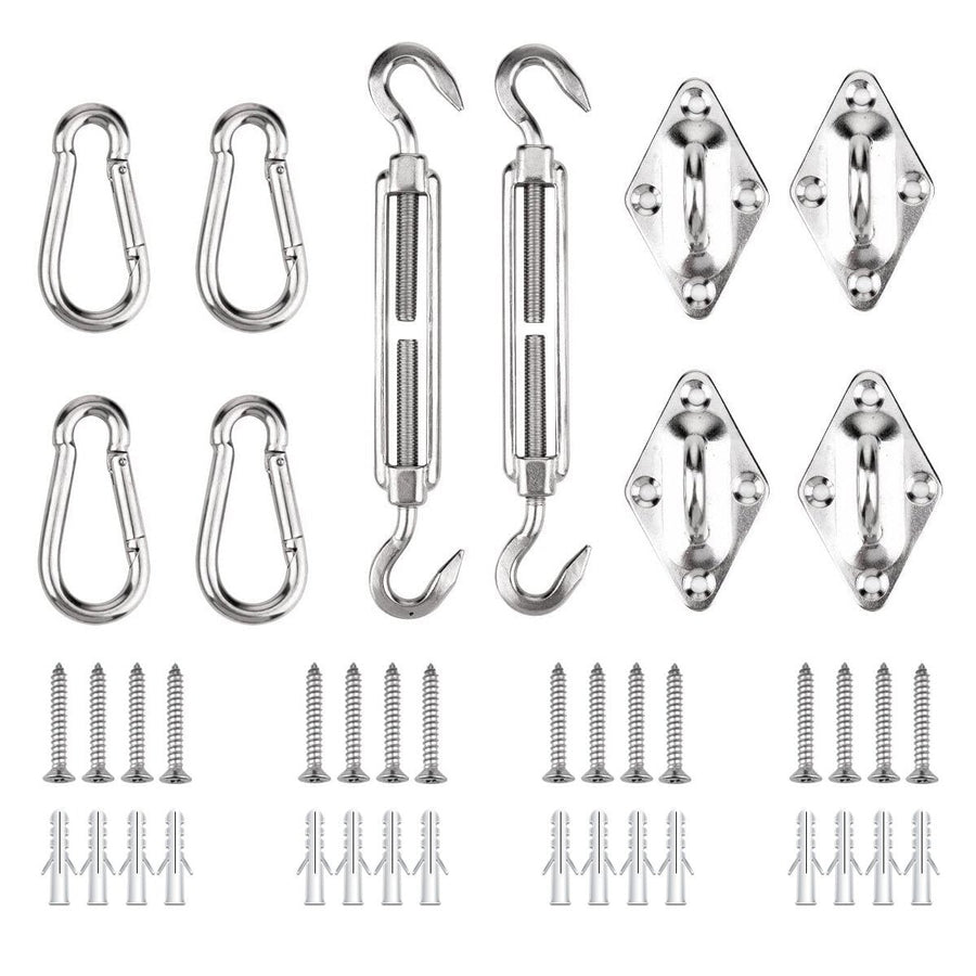 42PCS Awning Accessories Sunshade Sail Stainless Steel Hardware Kit Easy to Install Image 1