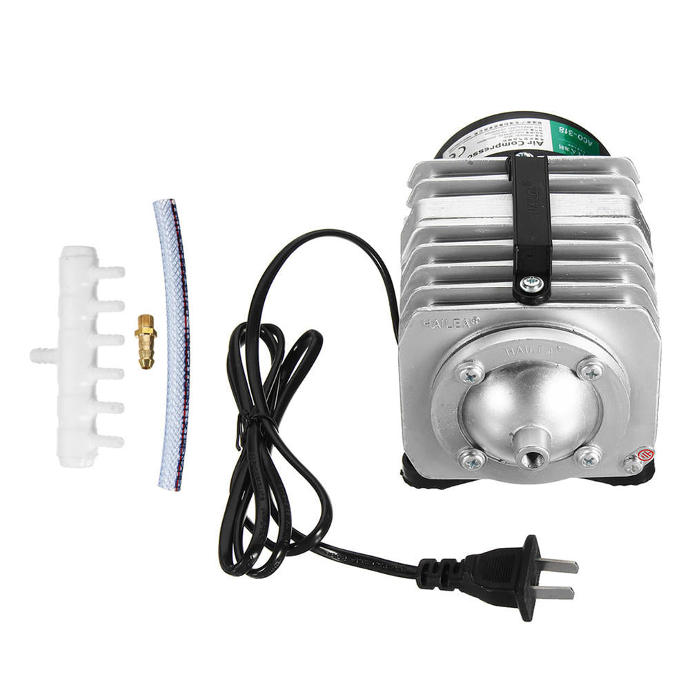 45W 220V 70L/Min Portable Electromagnetic Air Compressor Air Pump For Aquarium Hydroponic Systems Image 2