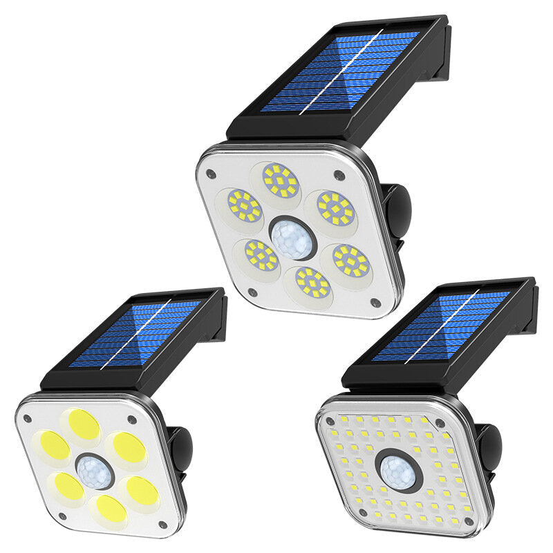 45SMD/54SMD/54COB Solar Light Light+Motion Sensor 3 Modes Security Wall Lamp IP65 Waterproof Outdoor Image 1