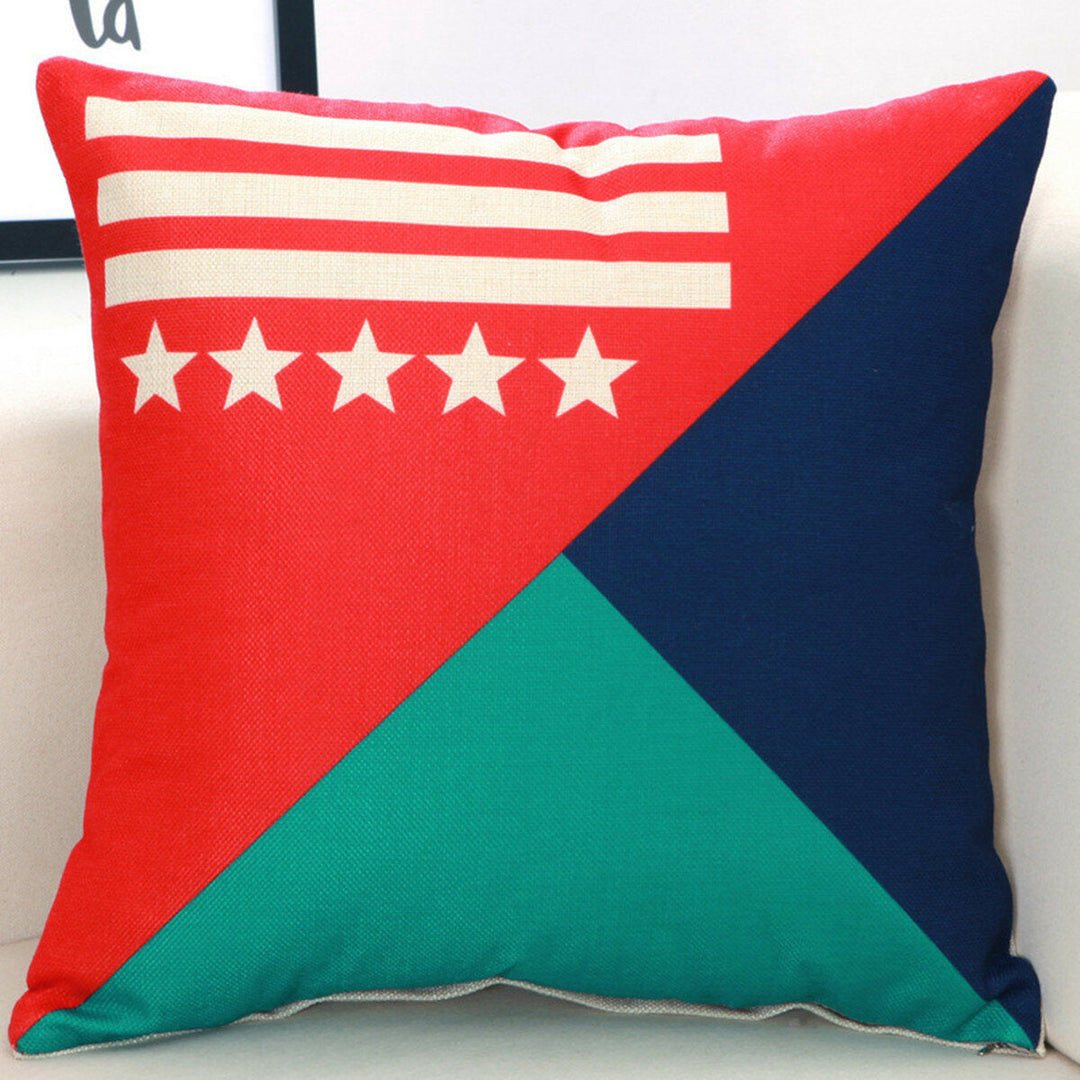 45x45cm Cotton Linen Square Throw Pillow Sofa Cushion Bed Home Decoration Image 4