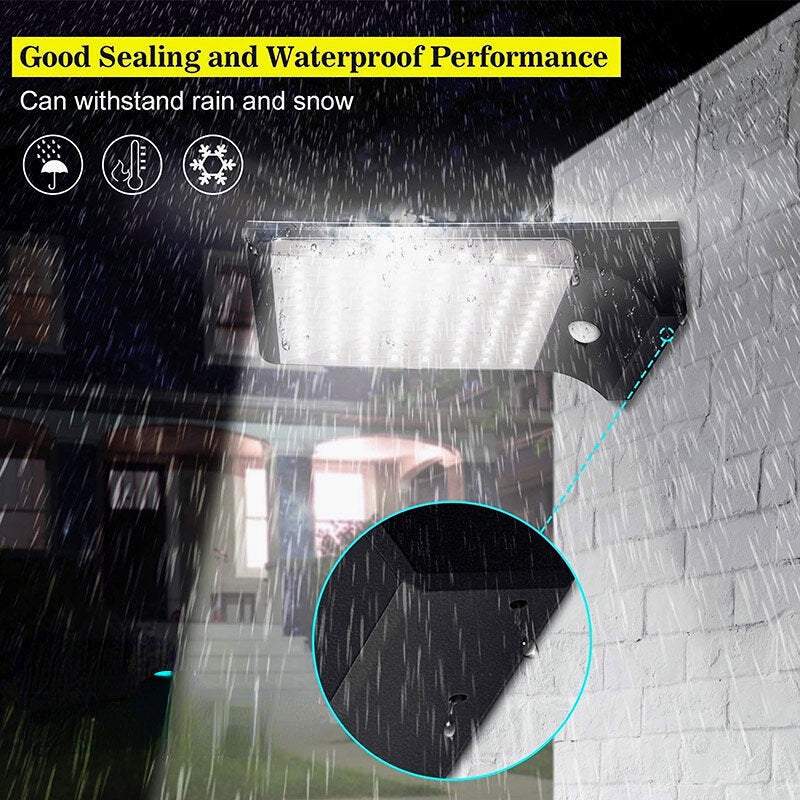 48 LED Solar Light PIR Motion Sensor Security Wall Lamp Outdoor Garden Lighting For Courtyard Street Image 2