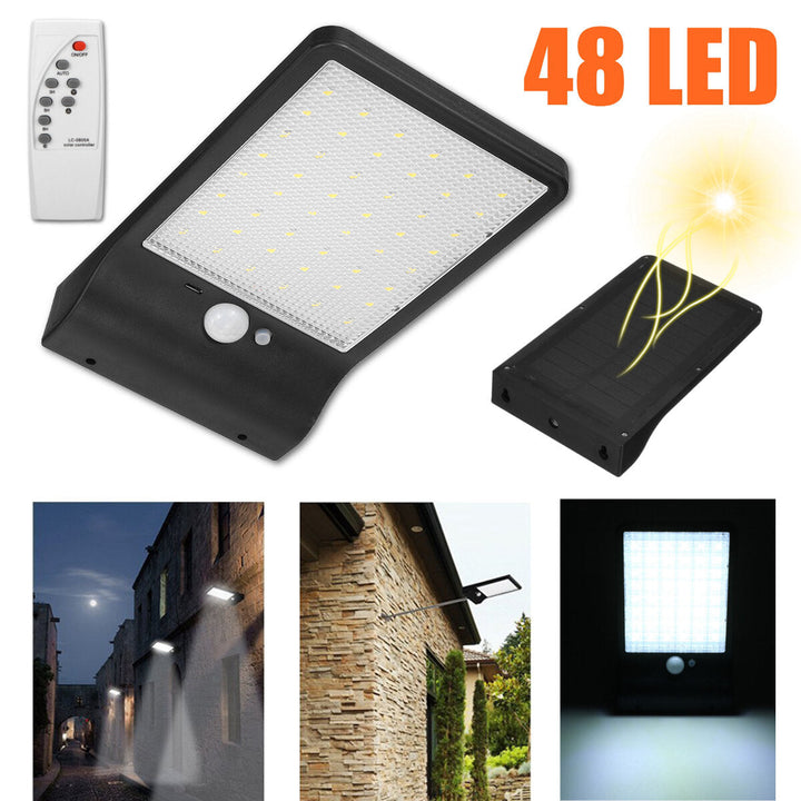 48 LED Solar Light Waterproof Human Body Induction PIR Motion Sensor Outdoor Garden Wall Fence Lamp With/Without Image 11