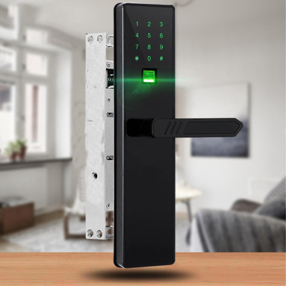 4in1 Digital Smart Door Anti-theft Lock Biometric Fingerprint Digital Code Electronic Deadbolt Control Security Image 2