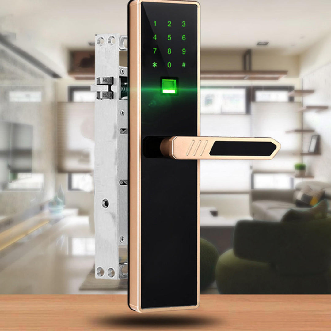 4in1 Digital Smart Door Anti-theft Lock Biometric Fingerprint Digital Code Electronic Deadbolt Control Security Image 3