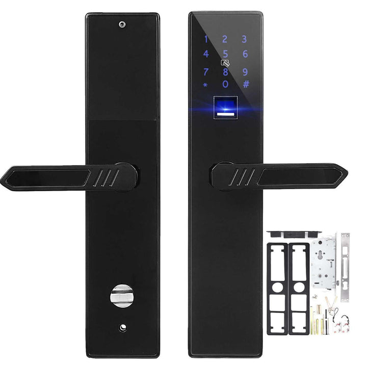 4in1 Digital Smart Door Anti-theft Lock Biometric Fingerprint Digital Code Electronic Deadbolt Control Security Image 1