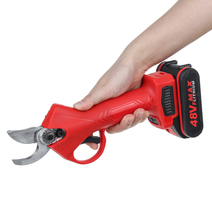 48VF 30mm Cordless Electric Pruning Shears Garden Pruner Scissors Branch Cutter Image 8