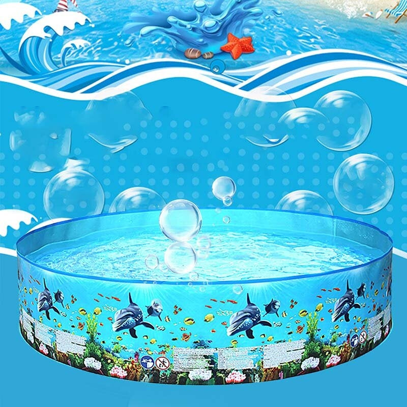 4ft-8ft Family Swimming Pool Garden Outdoor Summer Kids Paddling Pools No Inflation Pool Image 3