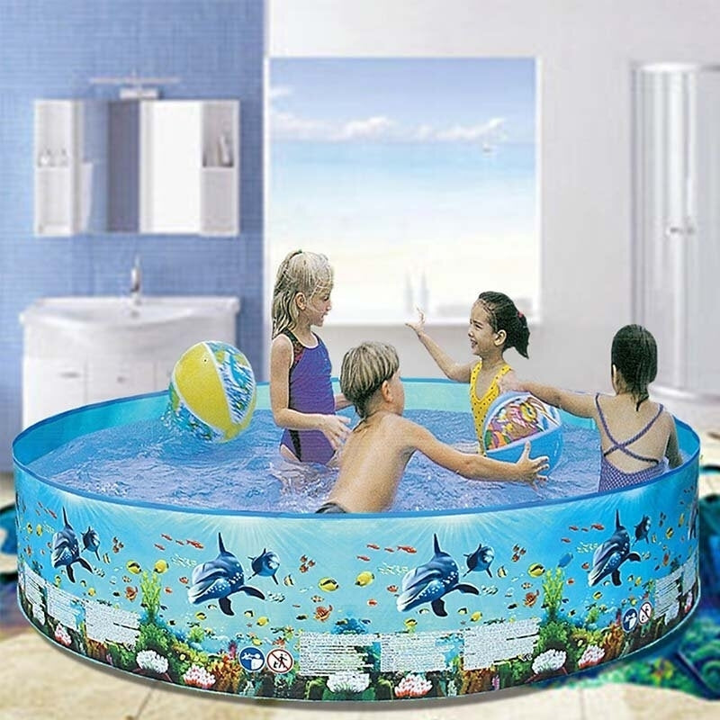 4ft-8ft Family Swimming Pool Garden Outdoor Summer Kids Paddling Pools No Inflation Pool Image 6