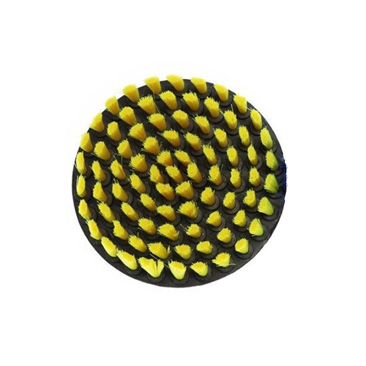 5 Inch Red/Yellow/Blue Bristle Electric Drill Brush Cleaning Brush for Dust Removal Image 4