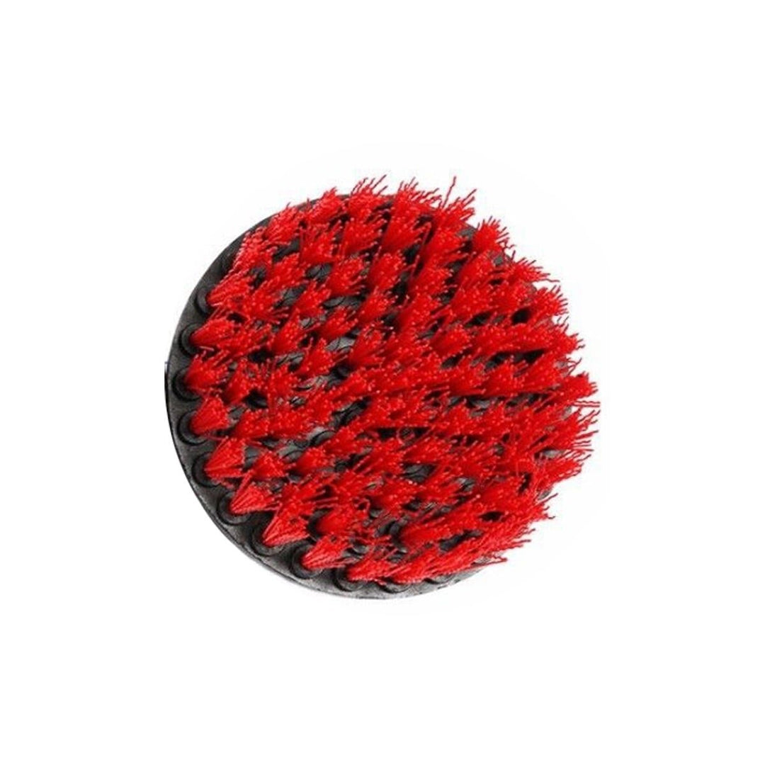 5 Inch Red/Yellow/Blue Bristle Electric Drill Brush Cleaning Brush for Dust Removal Image 6