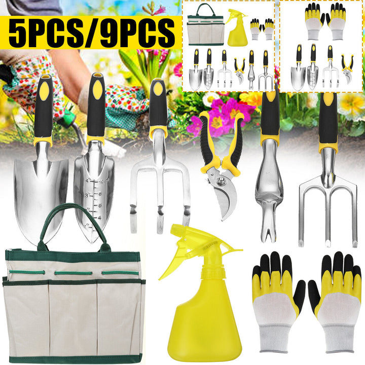 5/9PCS Garden Tool Bag Toolbag Manual Gardening Planting Hand Fork Digging Tool Image 8