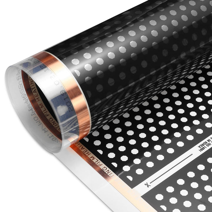 50-200cm 220W Honeycomb Reticulated Floor Heating Film Infrared Underfloor Film Pads Image 6