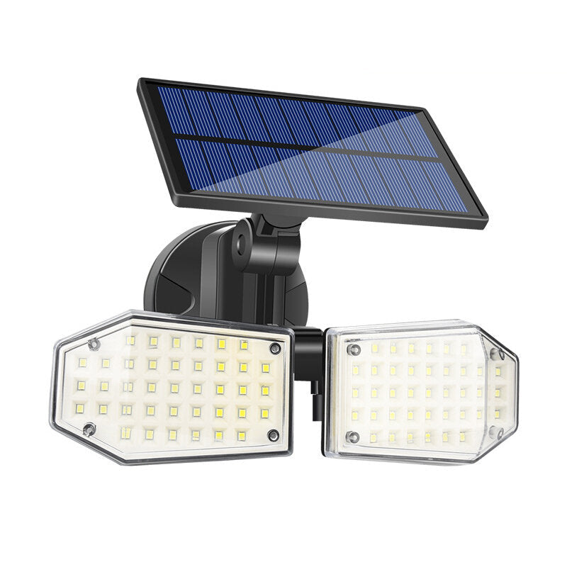 56/78LED Solar Powered PIR Motion Sensor Light Angle Adjustable Outdoor Garden Wall Light Image 1