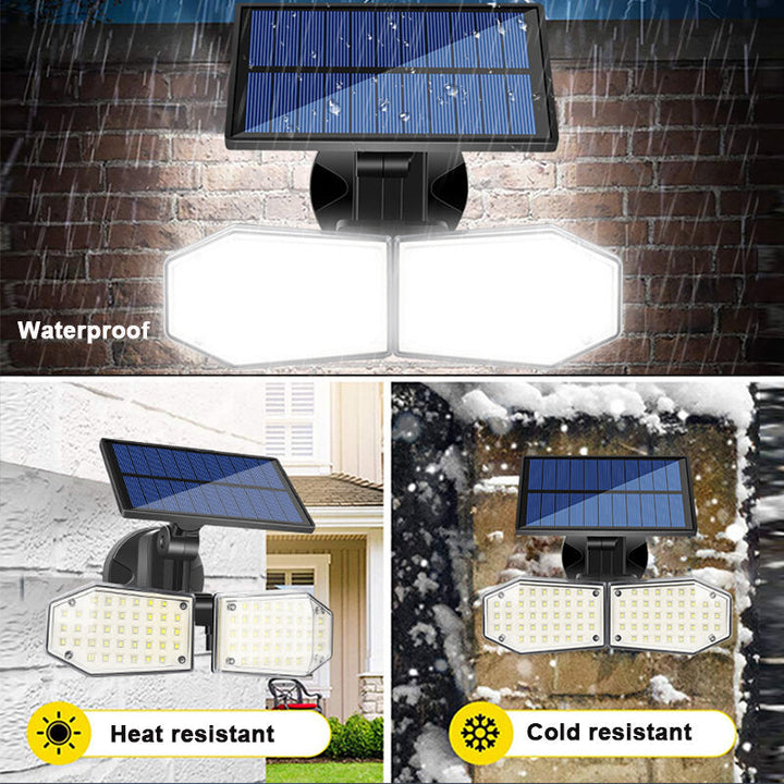 56/78LED Solar Powered PIR Motion Sensor Light Angle Adjustable Outdoor Garden Wall Light Image 4