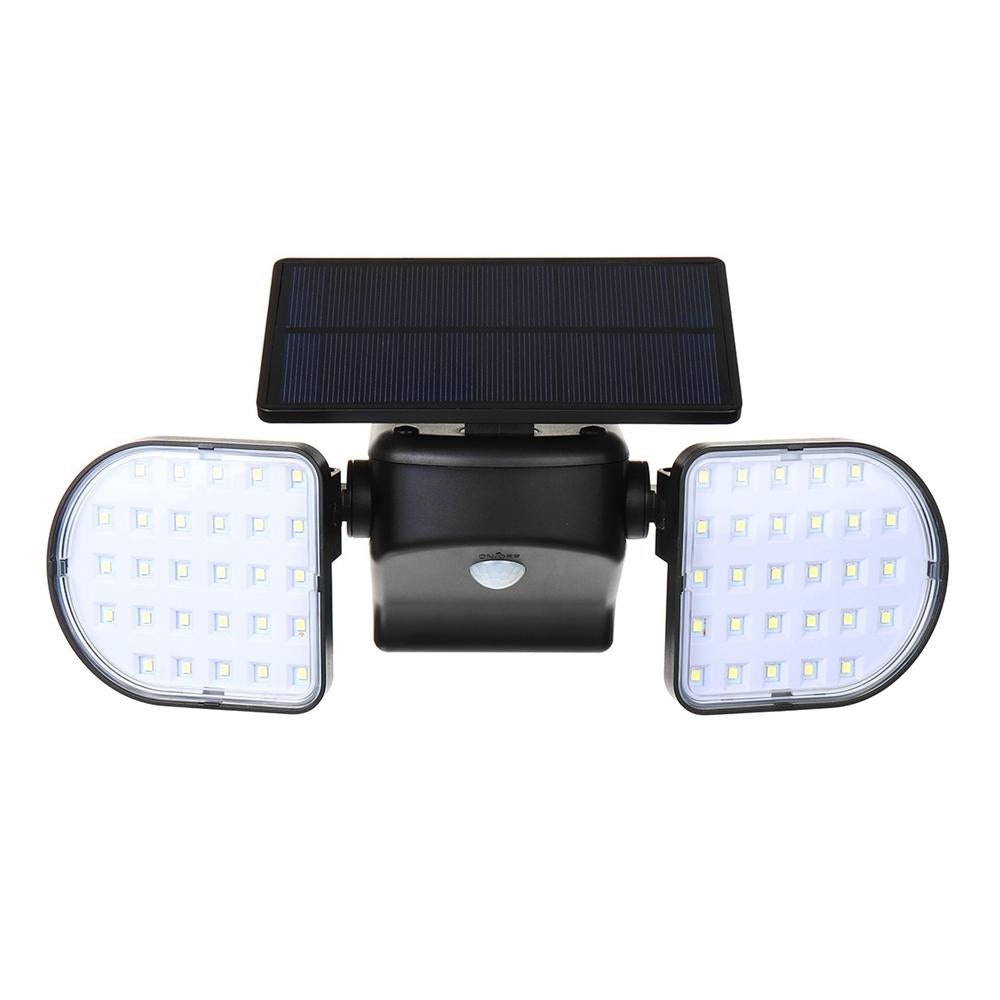 56 LED Solar Dual Head Motion Sensor Light Outdoor Garden Adjustable Spotlight Image 1