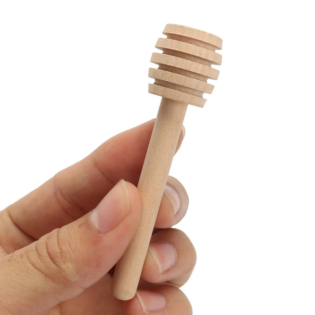 50pcs Wooden Jam Honey Dipper Wood Stirring Rod Stick Spoon Dip Drizzler 8/10/16cm Image 2