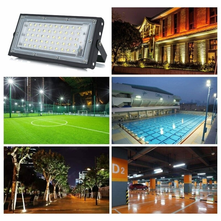 50W RGB LED Flood Light AC 220V 230V 240V Outdoor Floodlight Spotlight IP65 Waterproof LED Street Lamp Landscape Image 5