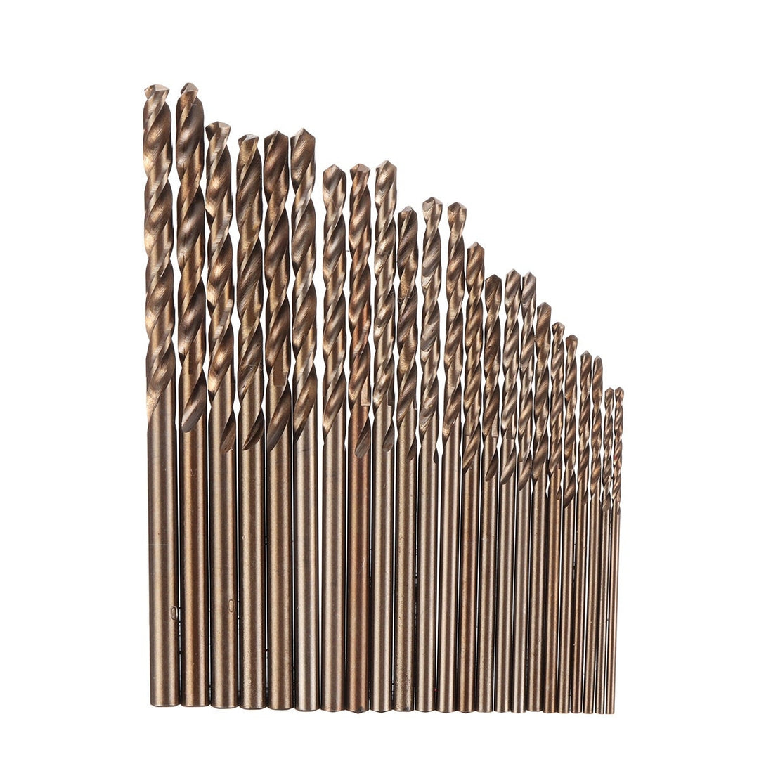 51pc 1-6mm M35 Cobalt Drill Bit Set HSS-Co Length Twist Drill Bits with Metal Case for Stainless Steel Wood Metal Image 1