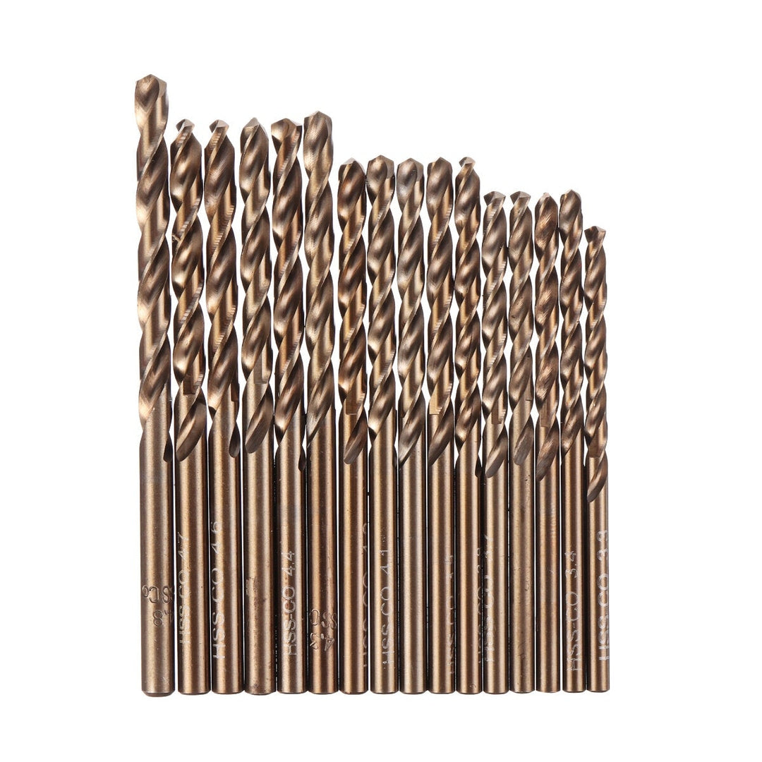 51pc 1-6mm M35 Cobalt Drill Bit Set HSS-Co Length Twist Drill Bits with Metal Case for Stainless Steel Wood Metal Image 2