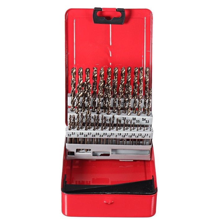 51pc 1-6mm M35 Cobalt Drill Bit Set HSS-Co Length Twist Drill Bits with Metal Case for Stainless Steel Wood Metal Image 4