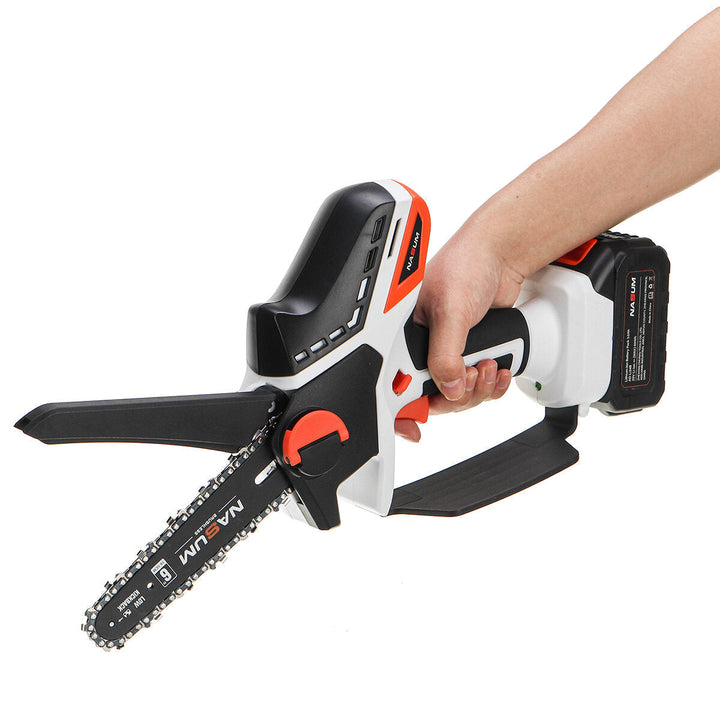 6 Inch Brushless Chainsaw Cordless Mini Handheld Pruning Saw Portable Electric Cutting Tool Image 4