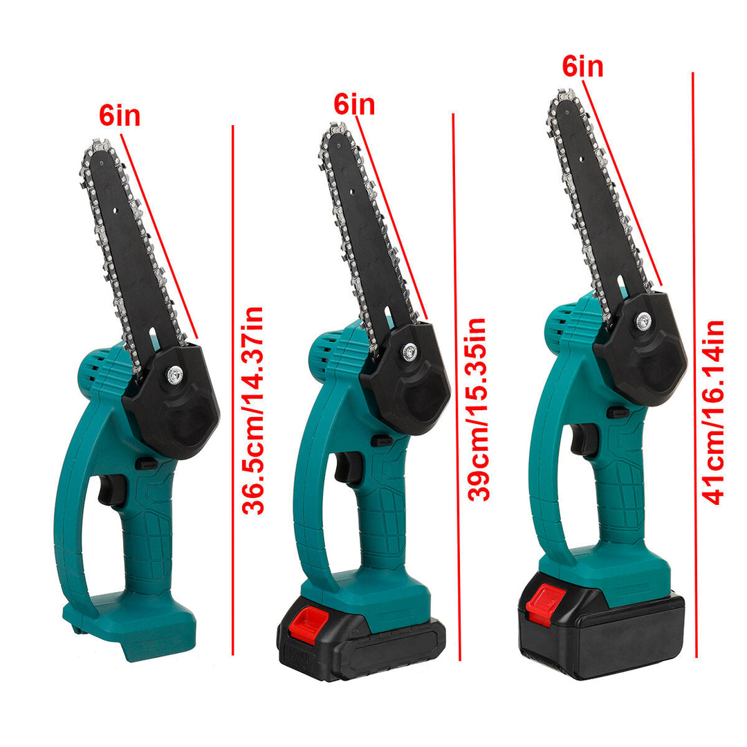 6 Inch Cordless Electric Chain Saws One-Hand ChainSaw Woodworking Tool 98VF/68VF Image 4