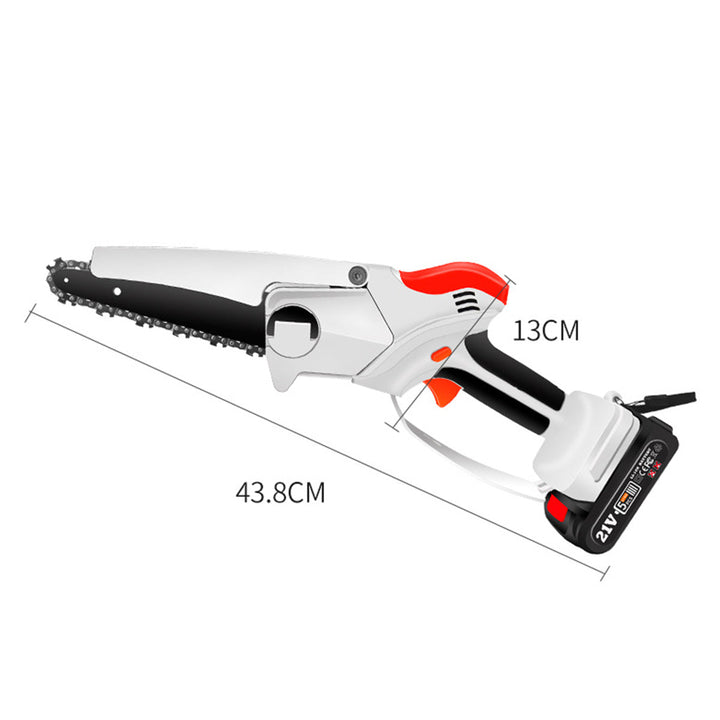 6 Inch Portable Electric Chain Saw Mini Cordless Rechargeable Woodworking Wood Cutting Tool Image 4