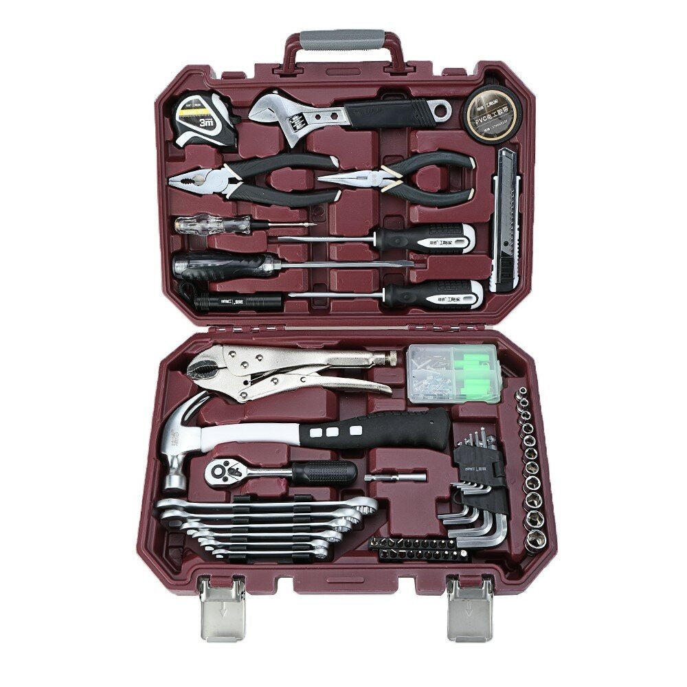 63pcs Socket Wrench Kit Spanner Screwdriver Household Motorcycle Automobile Car Maintenance Tool Image 1