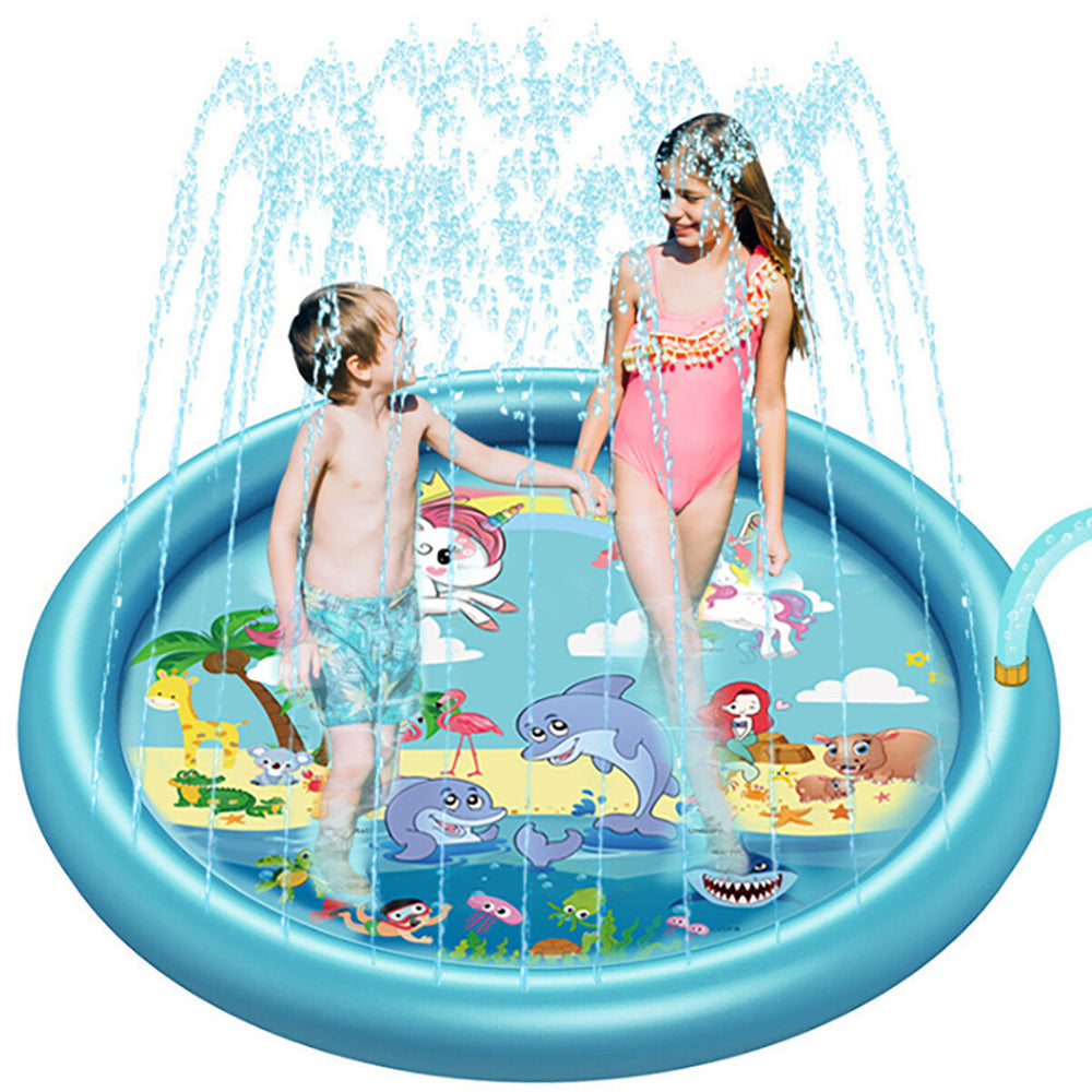 67inch Water Sprinkler Play Mat Summer Garden Sprinkler Pad Family Activities Image 2