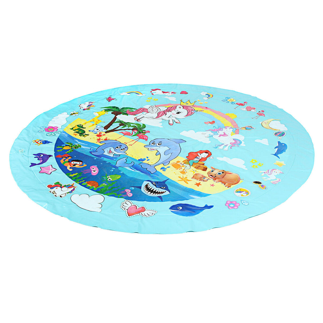 67inch Water Sprinkler Play Mat Summer Garden Sprinkler Pad Family Activities Image 7