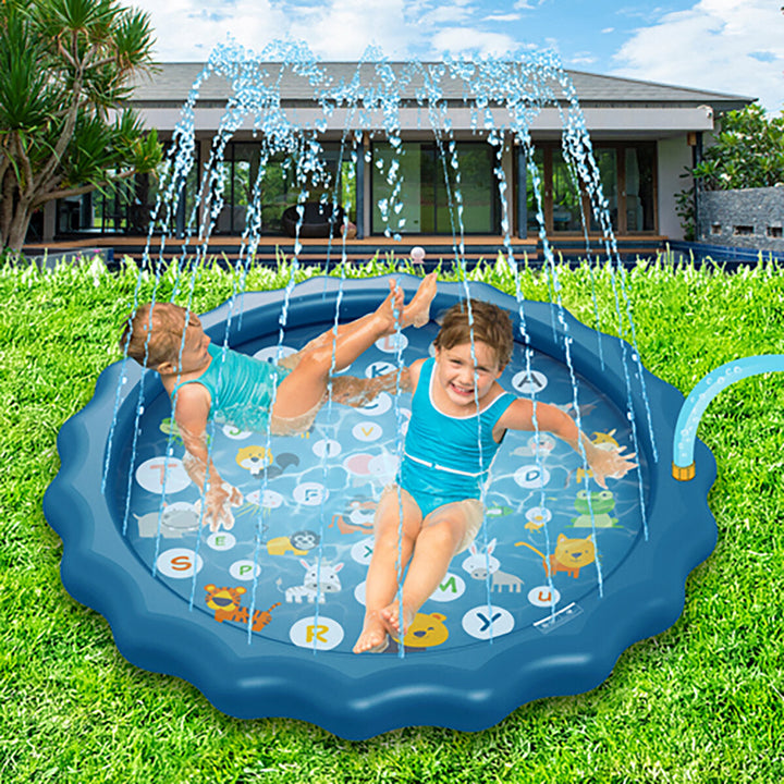 67inch Water Play Pad Swimming Air Mattress Sprinkler Games Water Mat Toys for 18 Month Up Baby Image 3