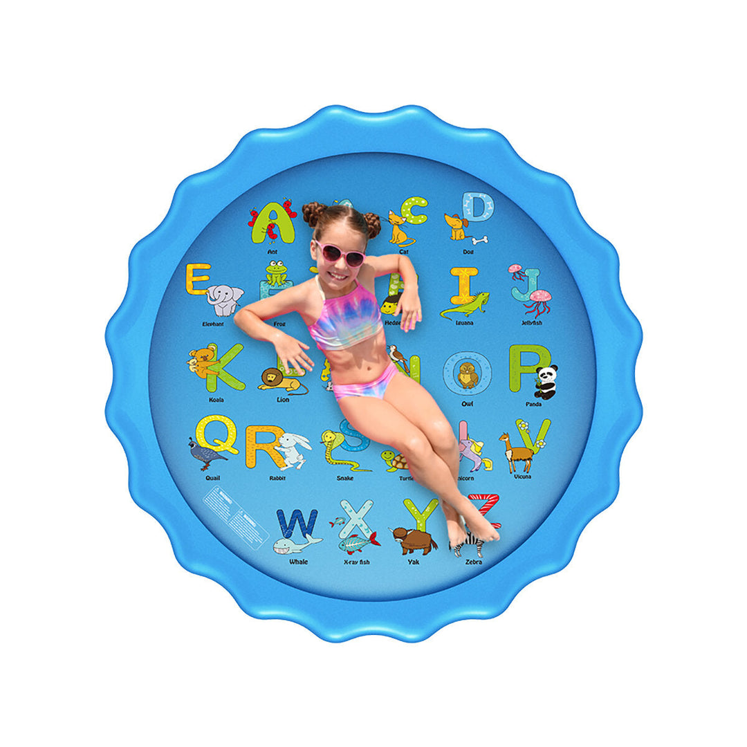 67inch Water Play Pad Swimming Air Mattress Sprinkler Games Water Mat Toys for 18 Month Up Baby Image 5