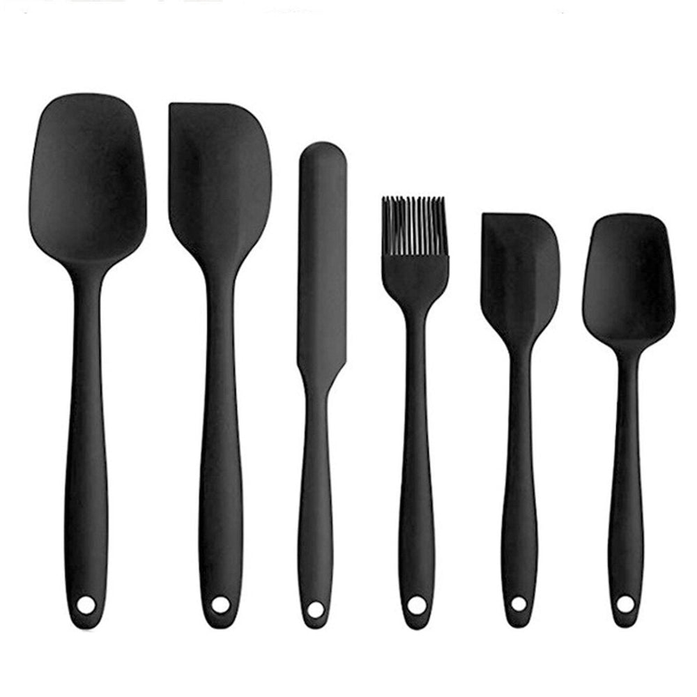 6PCS Non-Stick Rubber Spatula Set Heat-Resistant Spatula Kitchen Utensils Set Tools Kit Image 2