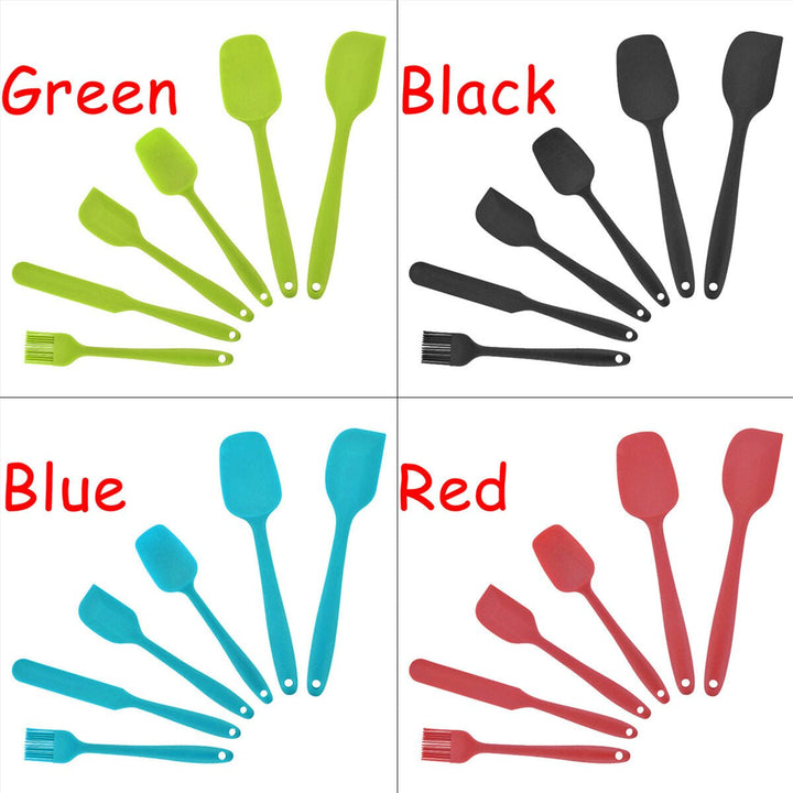 6PCS Non-Stick Rubber Spatula Set Heat-Resistant Spatula Kitchen Utensils Set Tools Kit Image 9