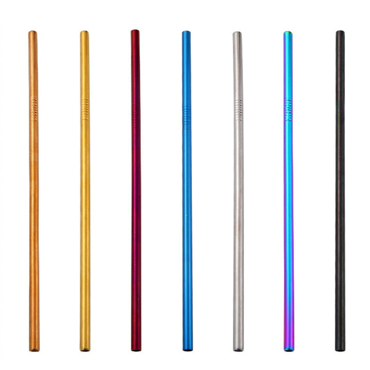 7 Color 2156mm Metal Straws Stainless Steel Straws Drinking Straw Reusable Image 1