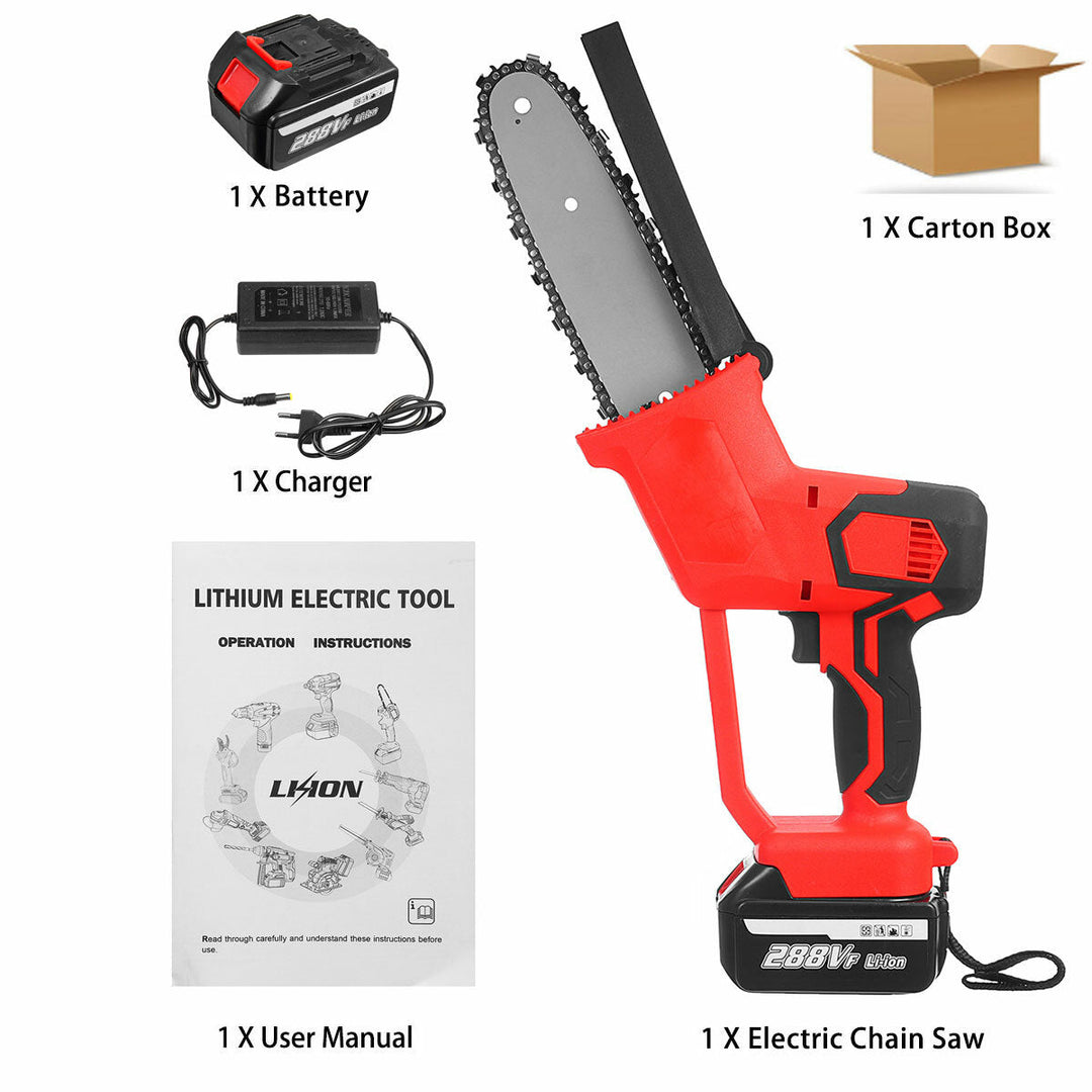 8 Inch Cordless Electric Chain Saw Brushless Motor Power Tools Chainsaw Image 3