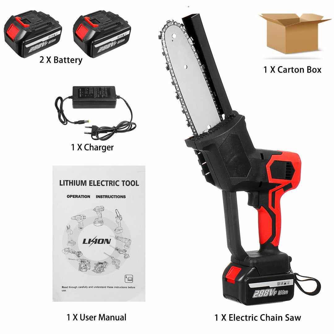 8 Inch Cordless Electric Chain Saw Brushless Motor Power Tools Chainsaw Image 4