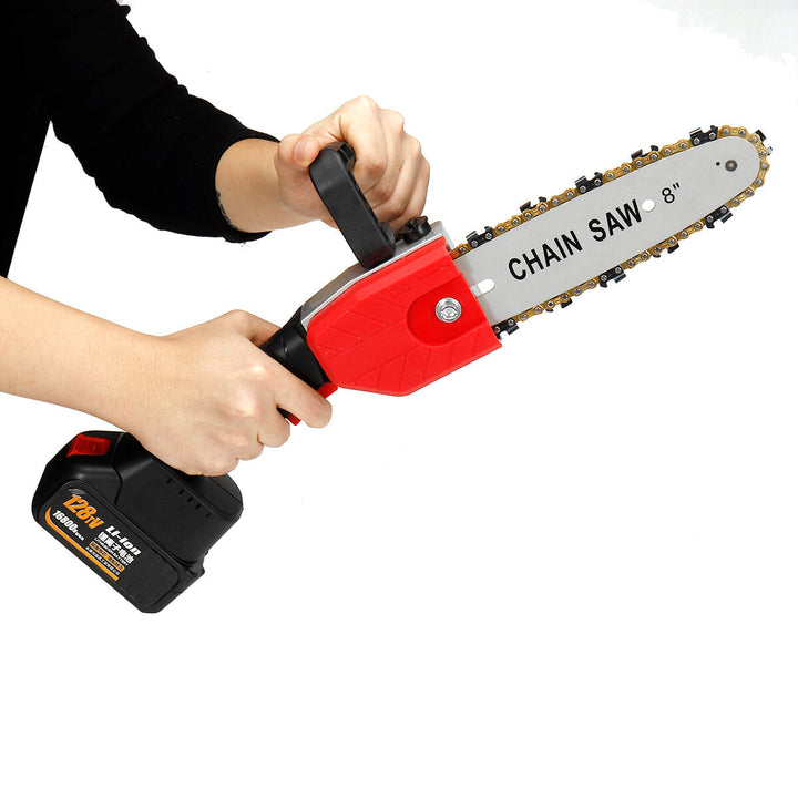 8 Inch 21V Portable Brushless Cordless Electric Chain Saw Handheld Pruning Shears Chainsaw Image 9