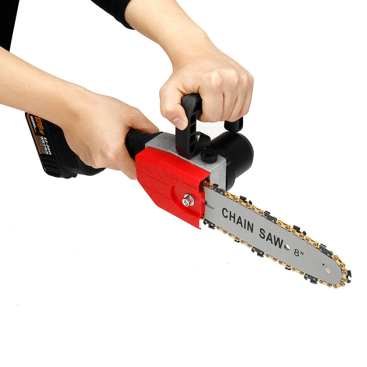 8 Inch 21V Portable Brushless Cordless Electric Chain Saw Handheld Pruning Shears Chainsaw Image 10