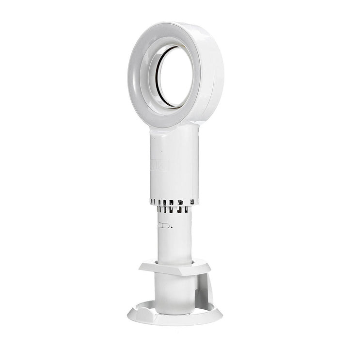 7W USB Handheld Mini Cooler Leafless Fan Rechargeable Portable Leafless Fan USB Fan Image 3