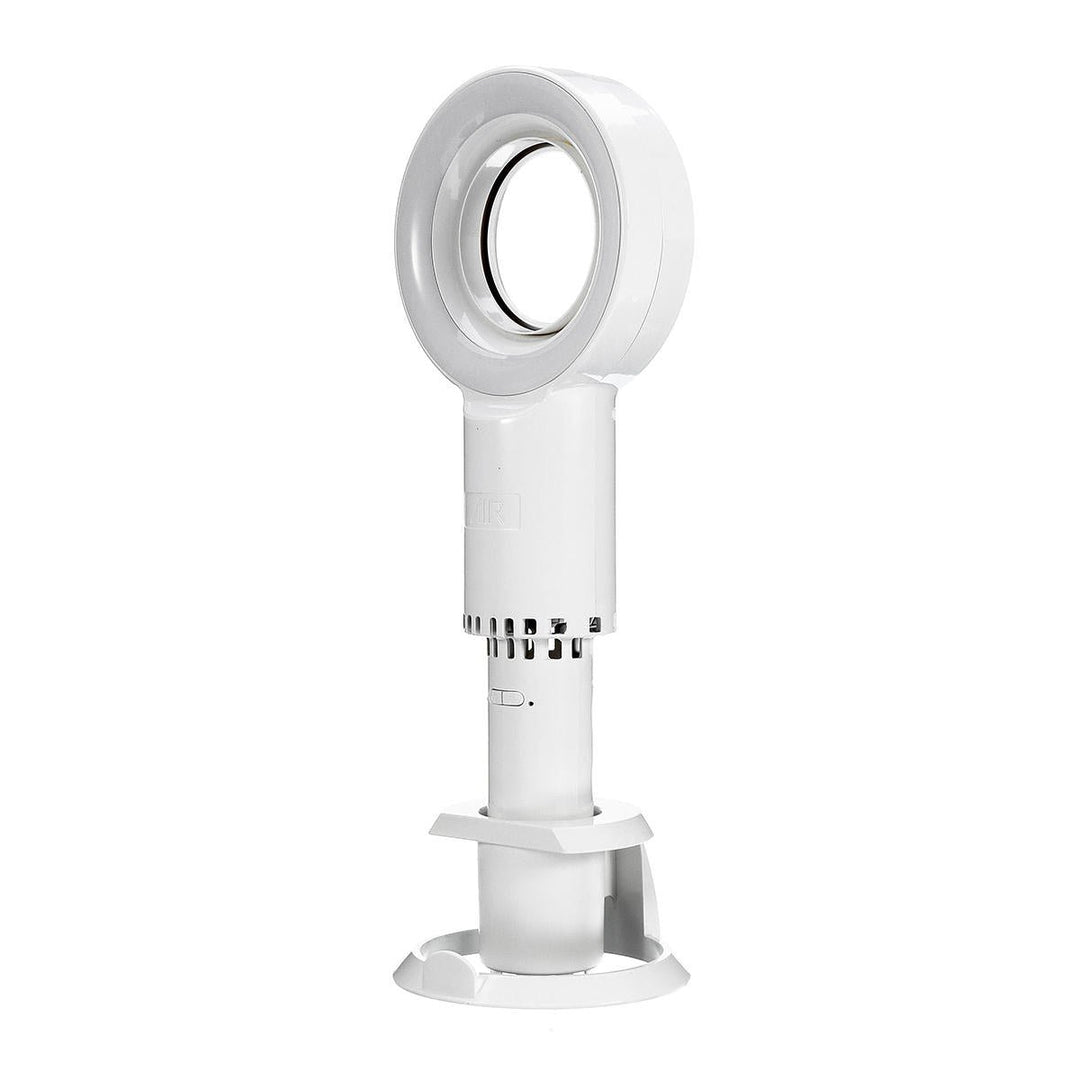 7W USB Handheld Mini Cooler Leafless Fan Rechargeable Portable Leafless Fan USB Fan Image 1