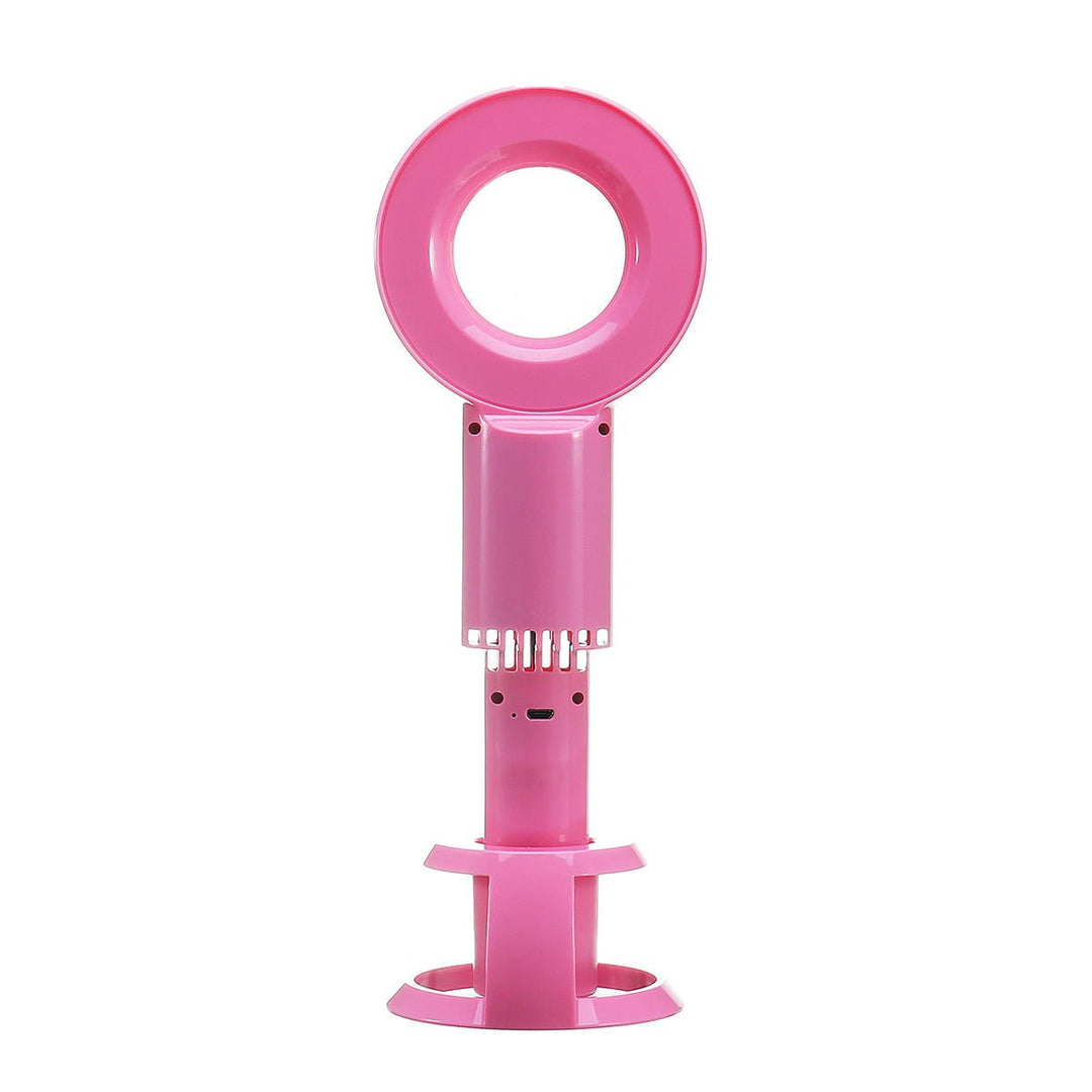 7W USB Handheld Mini Cooler Leafless Fan Rechargeable Portable Leafless Fan USB Fan Image 6