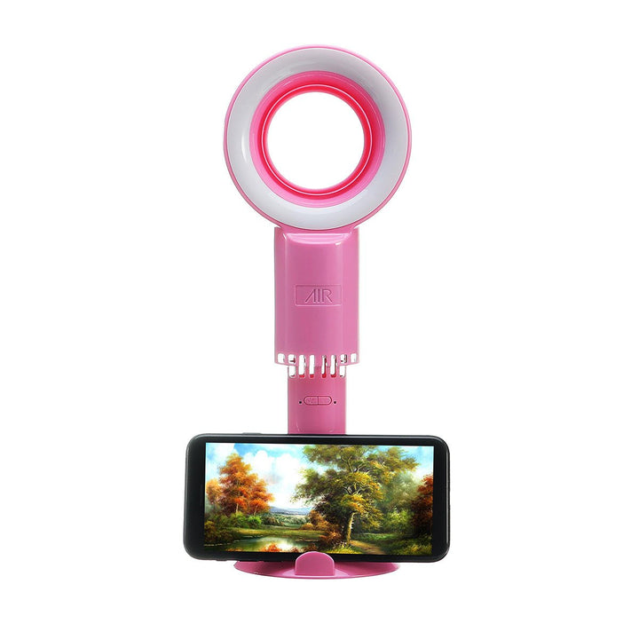 7W USB Handheld Mini Cooler Leafless Fan Rechargeable Portable Leafless Fan USB Fan Image 8