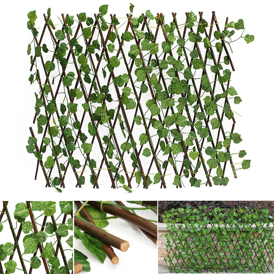 70CM Stretchable Artificial Faux Ivy Leaf Privacy Fence Screen Hedge Decor Panels Garden Outdoor Image 1