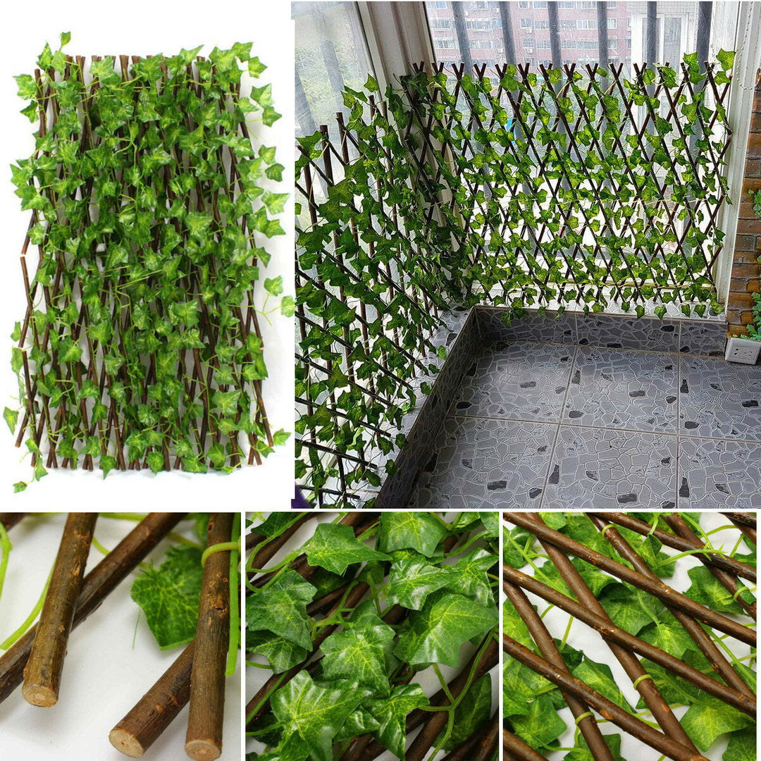 70CM Stretchable Artificial Faux Ivy Leaf Privacy Fence Screen Hedge Decor Panels Garden Outdoor Image 3