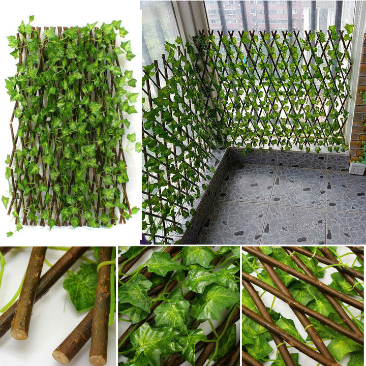 70CM Stretchable Artificial Faux Ivy Leaf Privacy Fence Screen Hedge Decor Panels Garden Outdoor Image 3