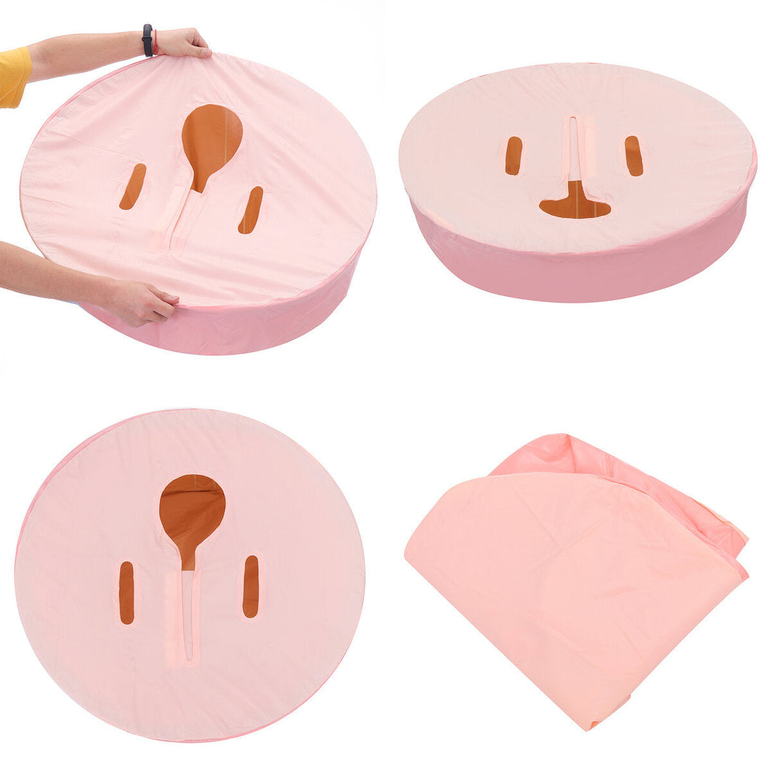 70cm Adult Folding Bath Barrel Insulation Cover for Bathroom Pink Image 8